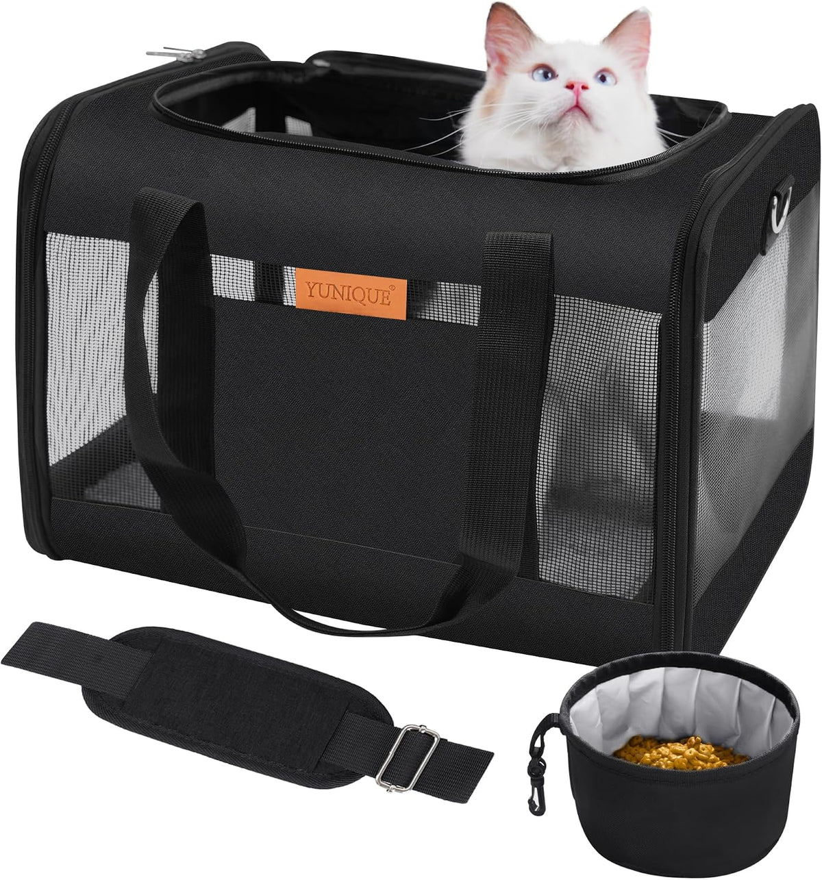 YUNIQUE Transportador de gatos y perros de lados suaves para mascot...