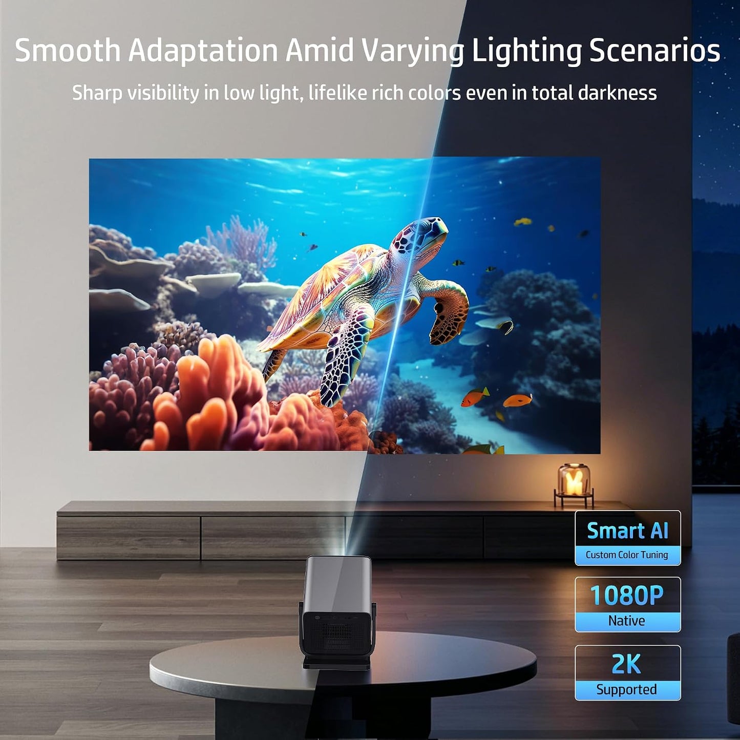 Proyector HP con Netflix, aplicaciones con licencia oficial, mini p...