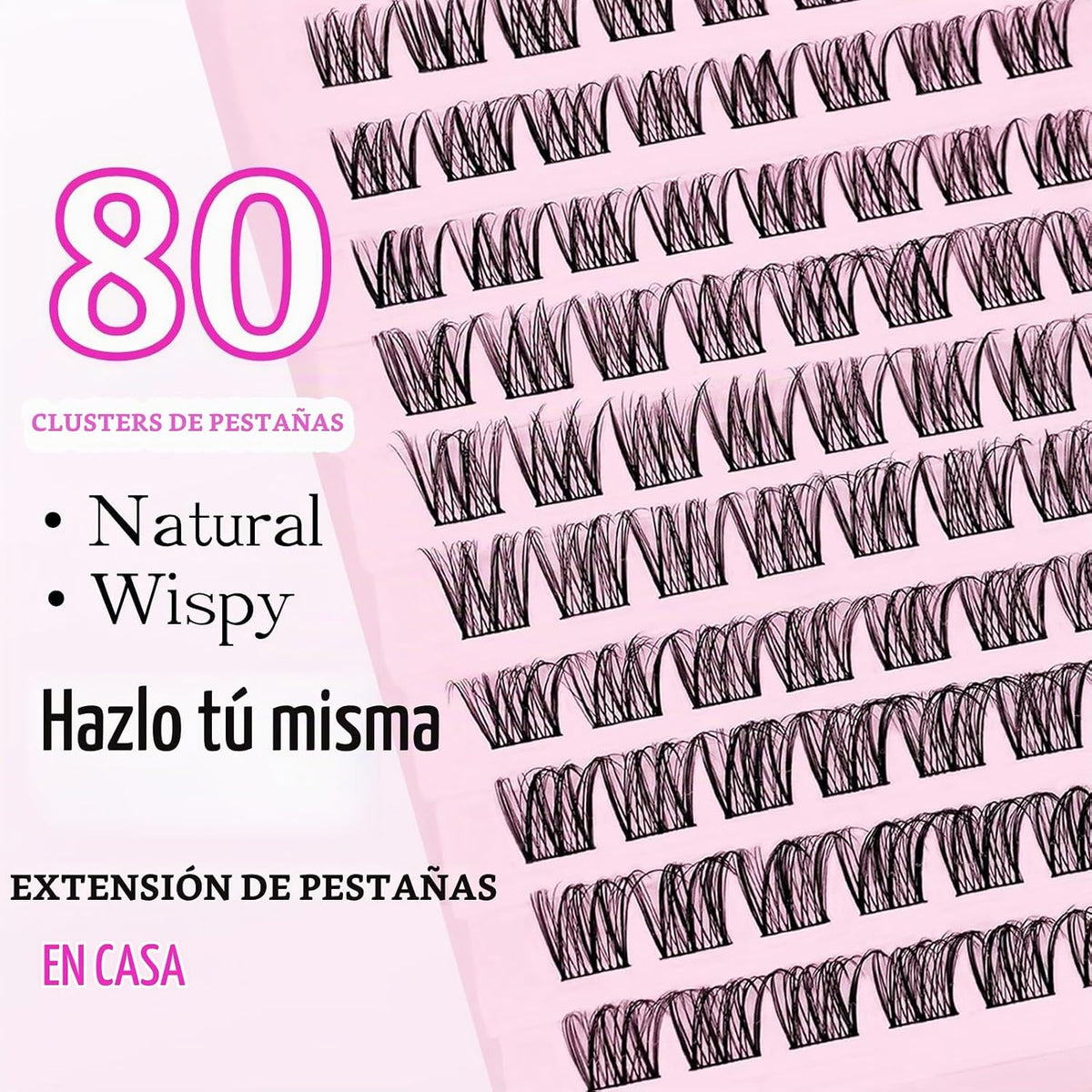 SLSXNL Extensiones de pestañas naturales en racimo de pestañas post...