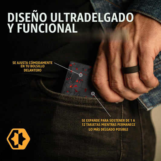Cartera Ridge para Hombres - Cartera Delgada Minimalista Compacta y...