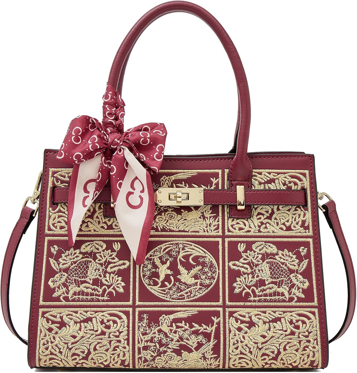 FOXLOVER Bolso Tote Mediano para Mujeres de Diseñador Vintage Satch...