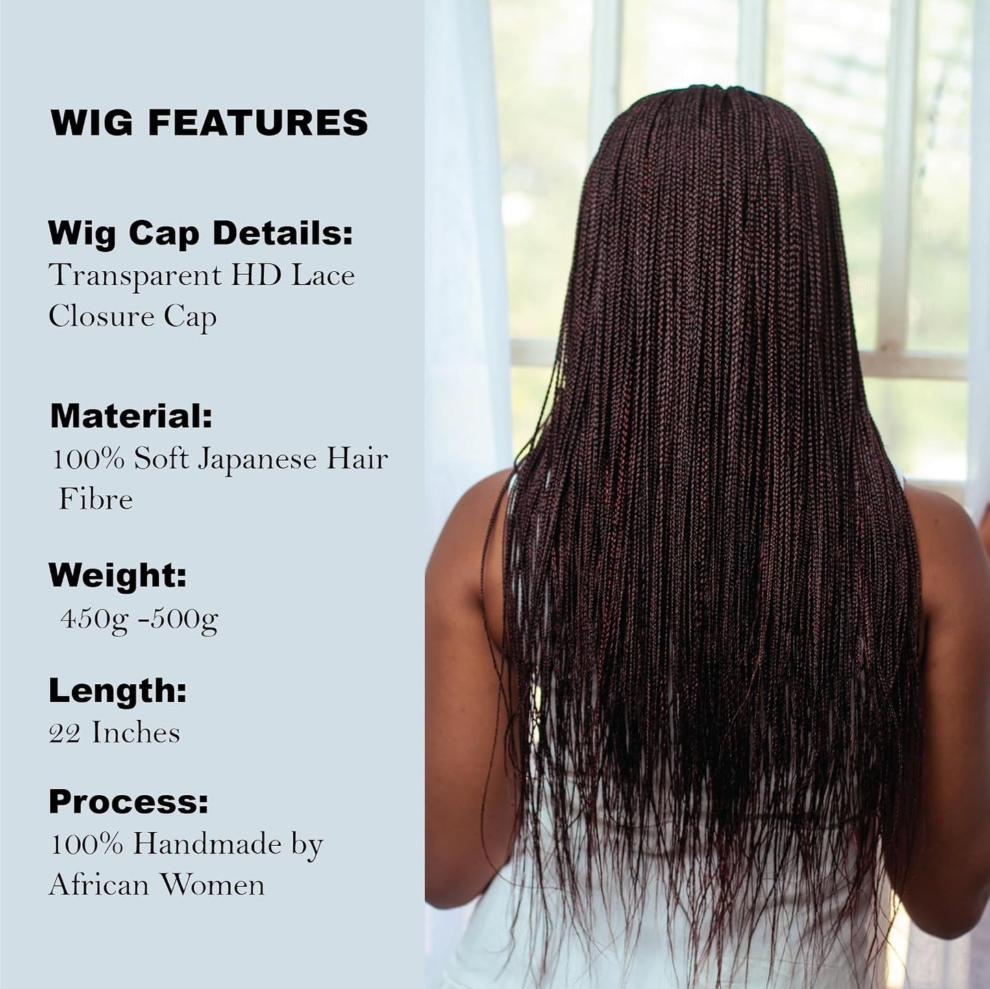 Wow Braids Pelucas trenzadas, peluca trenzada de micro millones, co...