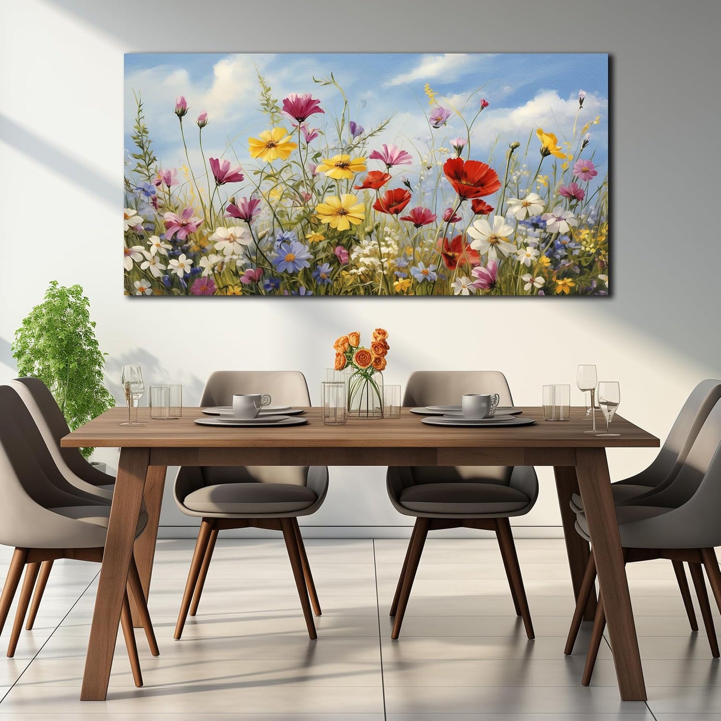 MDHKVPM Cuadros de flores para decoración de pared para dormitorio,...