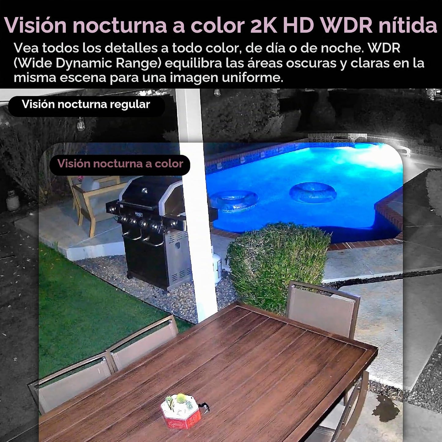 WYZE Duo Cam Pan IP65 2K 360° Pan\/Tilt Cámara de seguridad intelig...