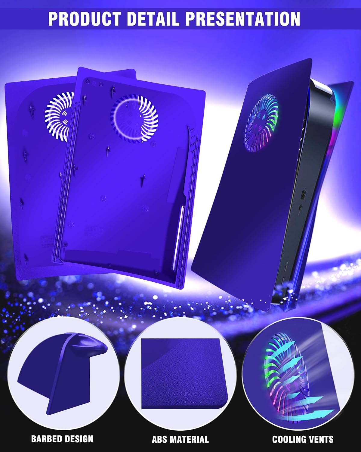 Joso Placa frontal para PS5 Disc Edition, versión estándar 2020 Pla...