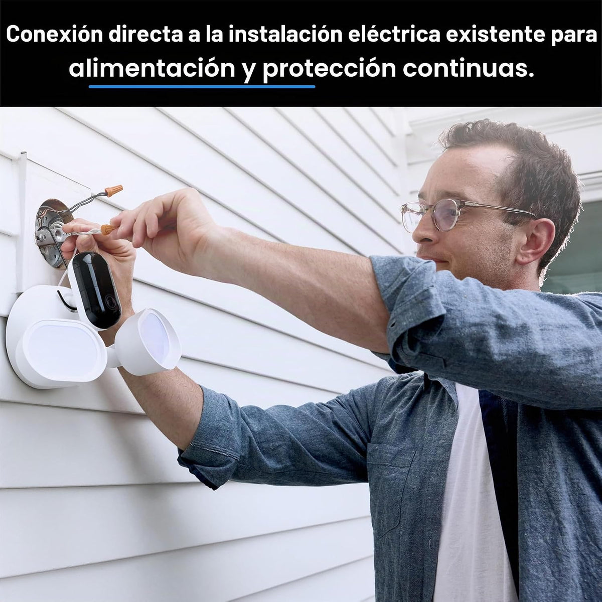 Arlo Cámara de reflector con cable, cámara de seguridad para el hog...