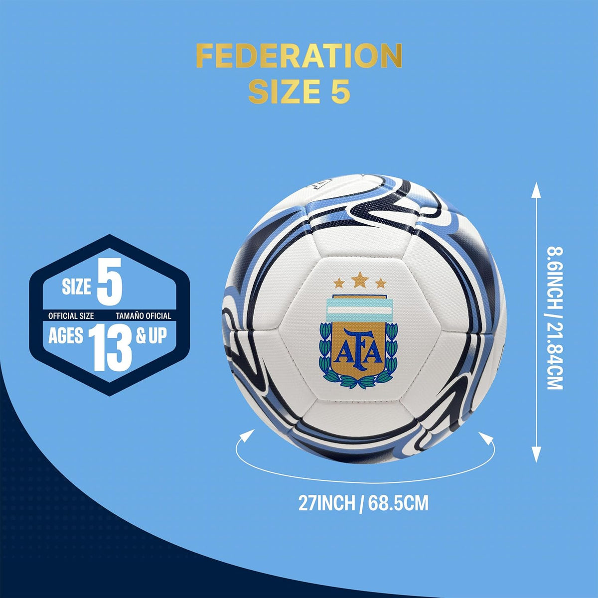 Icon Sports - Balón de fútbol oficialmente licenciado de la Asociac...