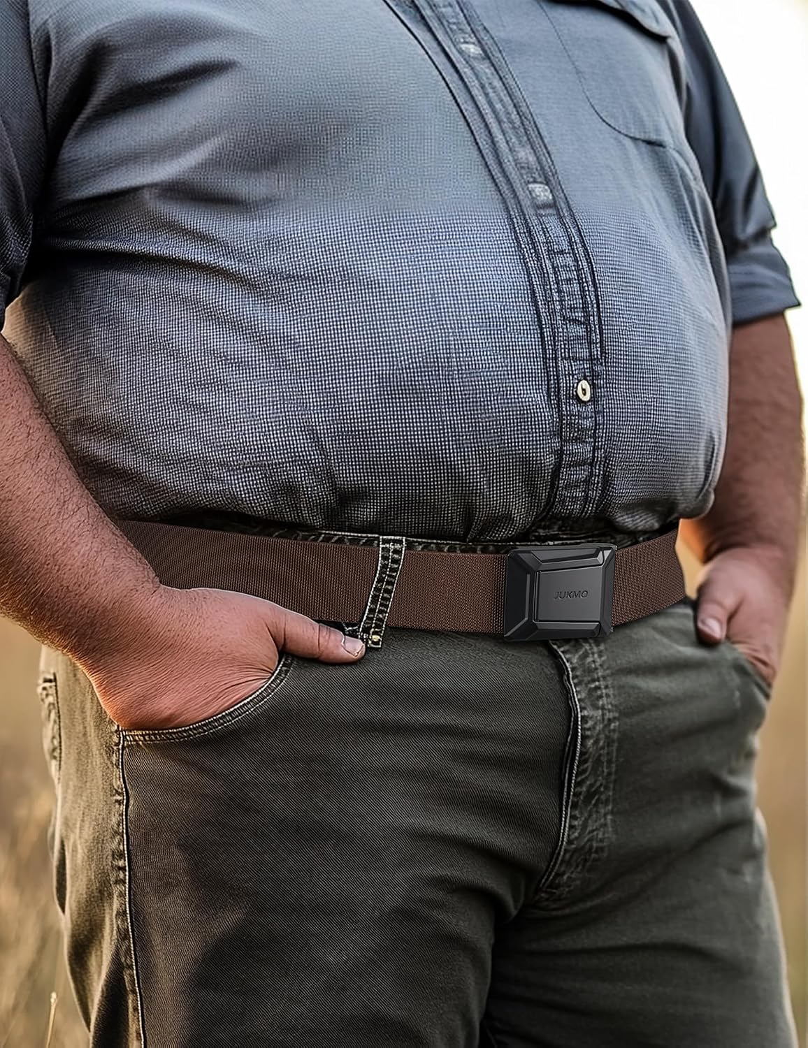 JUKMO - Cinturón táctico elástico para hombres, cinturón rigger mil...