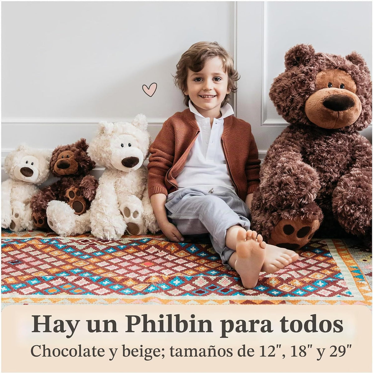 GUND Philbin - Oso de peluche clásico, animal de peluche prémium pa...