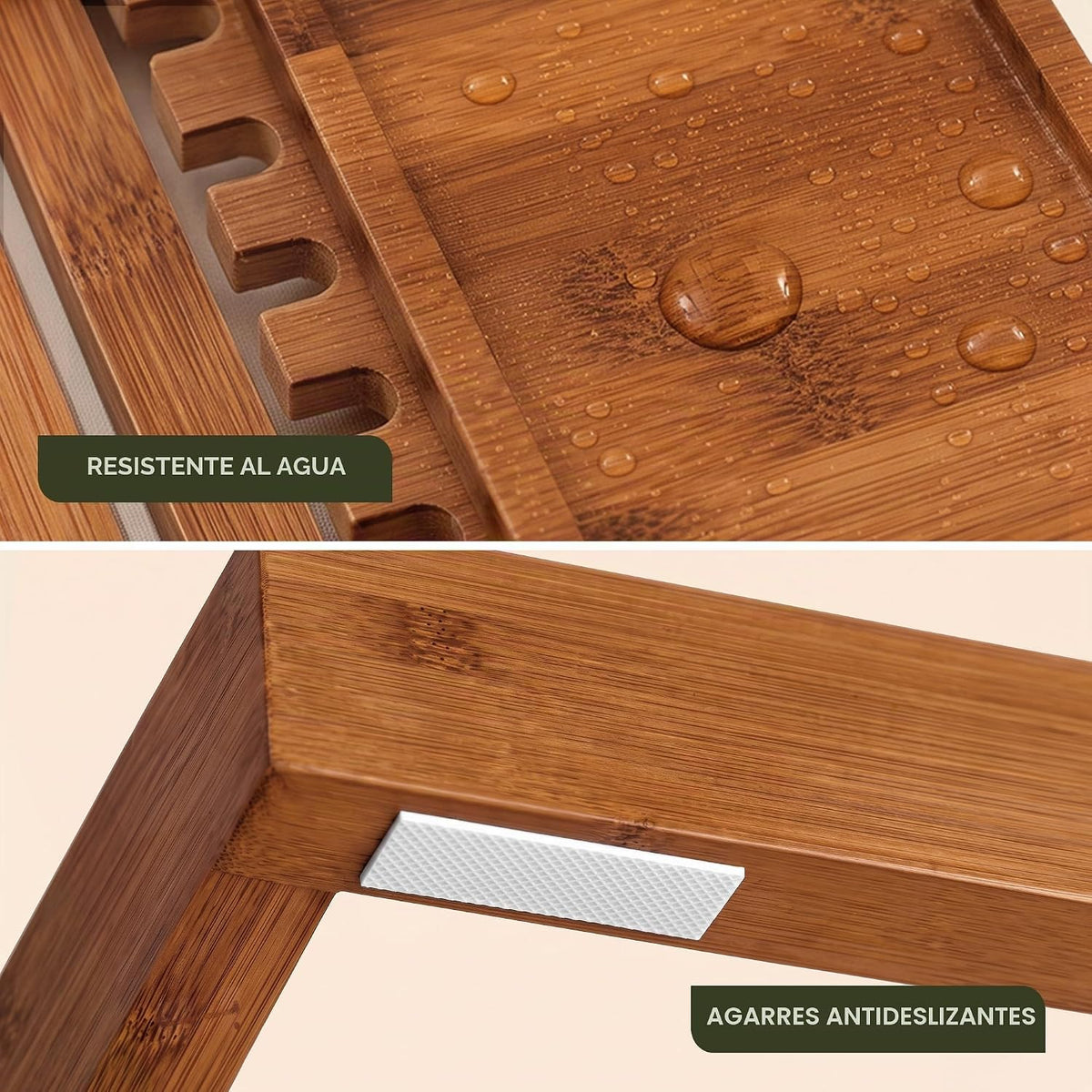 ROYAL CRAFT WOOD Bandeja de bañera plegable de alta calidad, bandej...