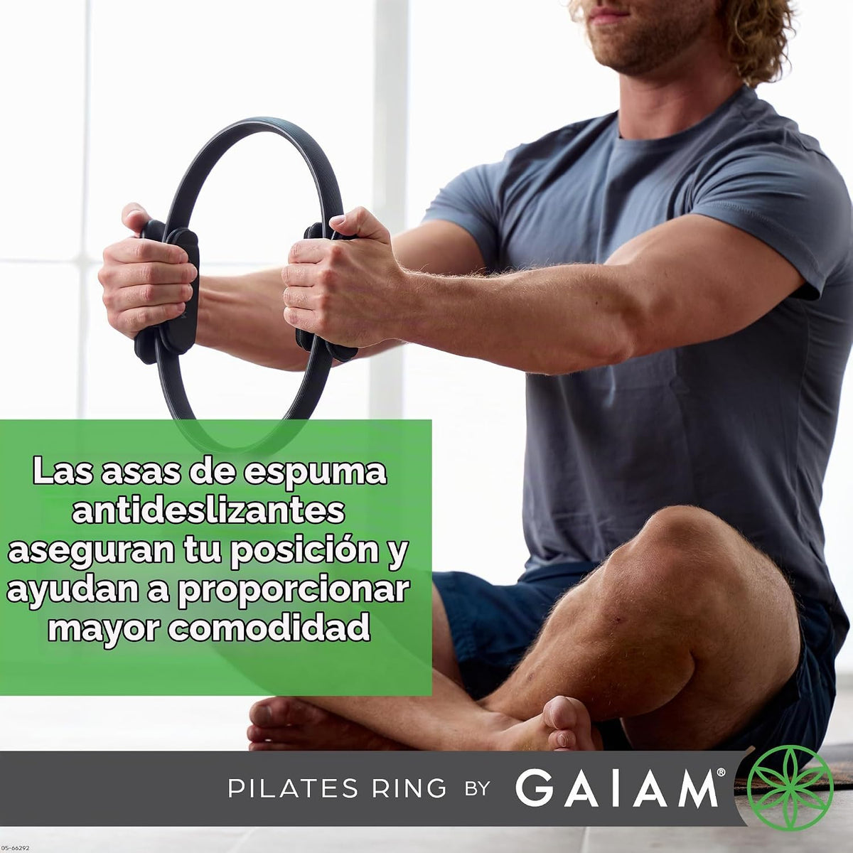 Gaiam Anillo de Pilates Fitness Circle, Tonificación de brazos, pie...