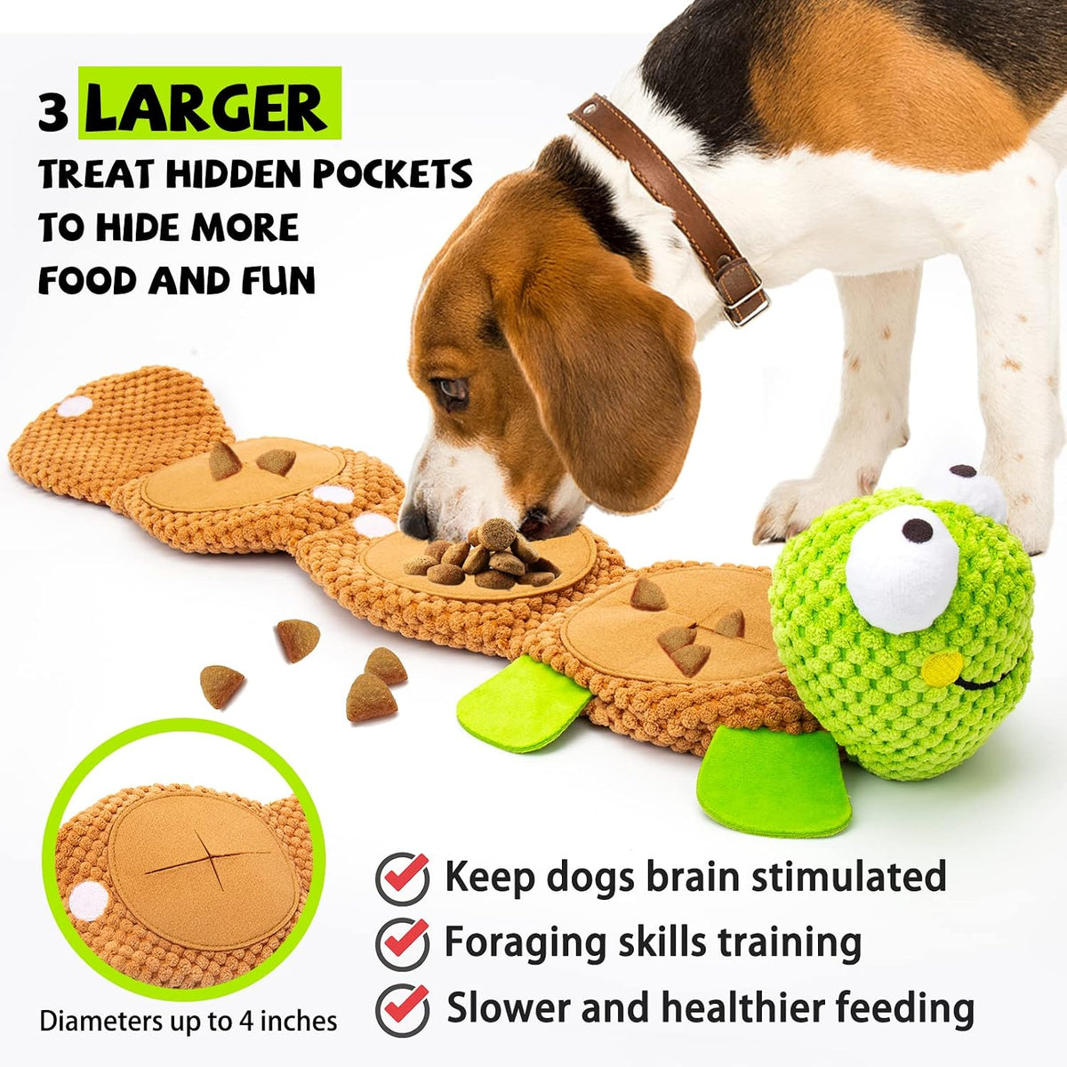 lilfrd Juguete de enriquecimiento de rompecabezas para perros, jugu...