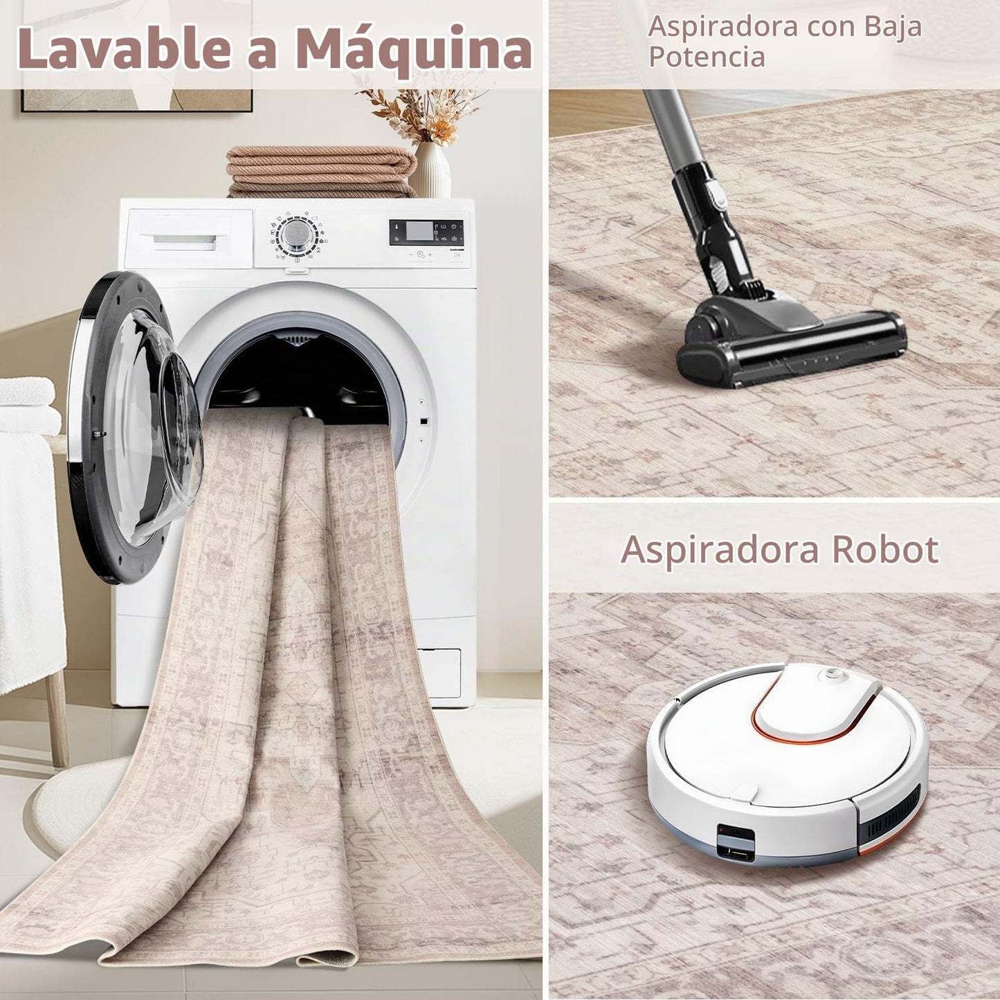 Rugxara - Tapete lavable vintage para sala de estar, oficina, comed...