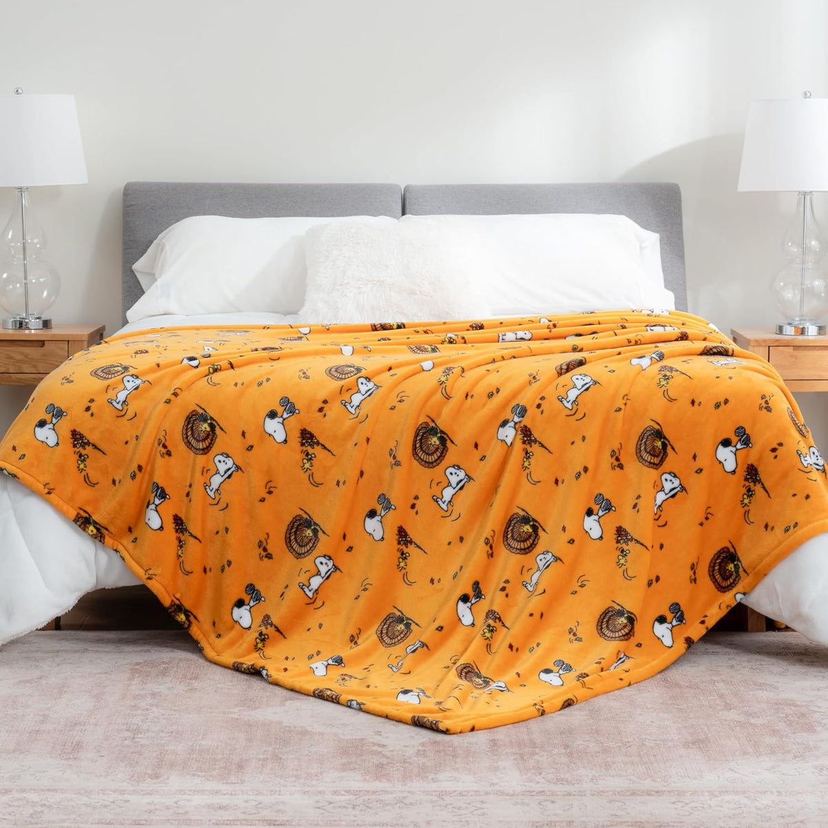 Berkshire Blanket Peanuts® VelvetLoft® - Manta de felpa de Snoopy c...