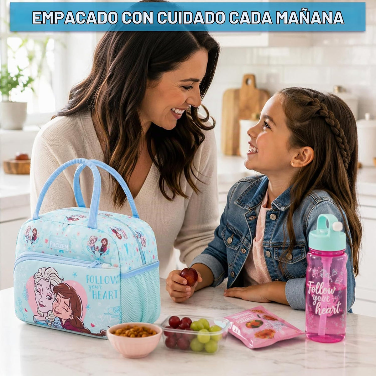 Get Trend Disney Frozen Girls Bolsa de almuerzo con aislamiento, út...