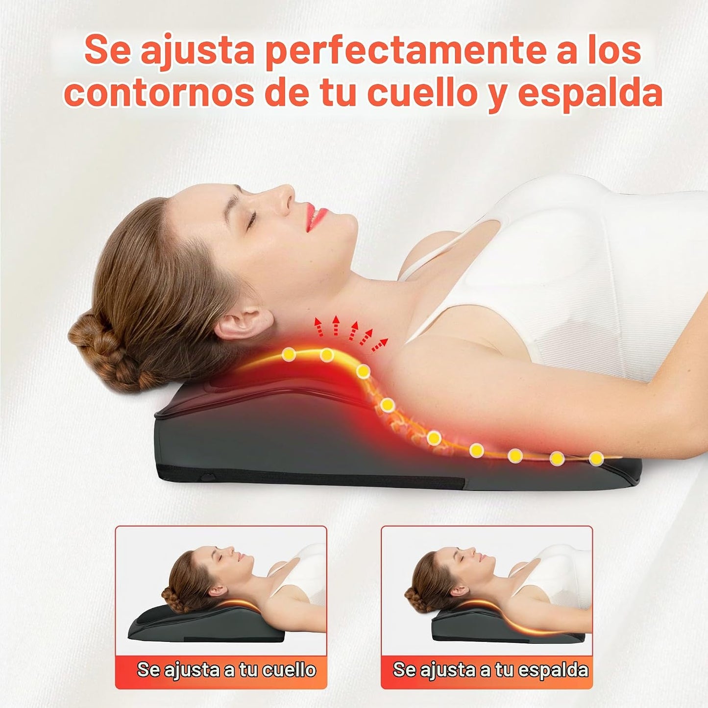 COMFIER - Almohada Masajeadora de Espalda con Calor, Masajeador de...