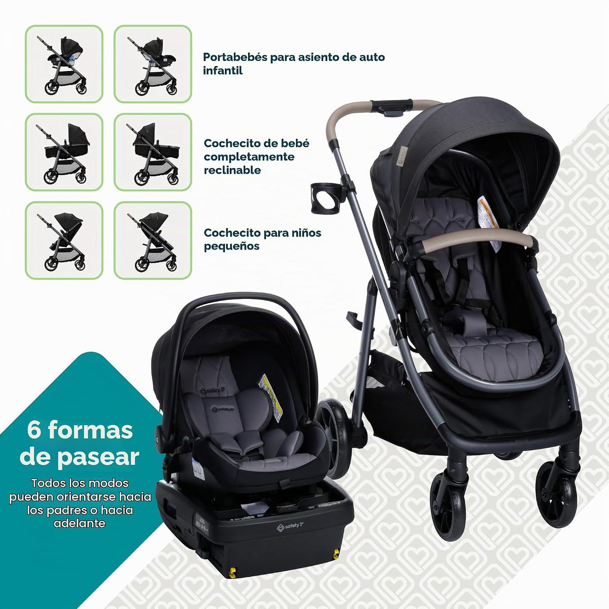 Safety 1st onBoard Slide 6 en 1 asiento infantil para automóvil y c...