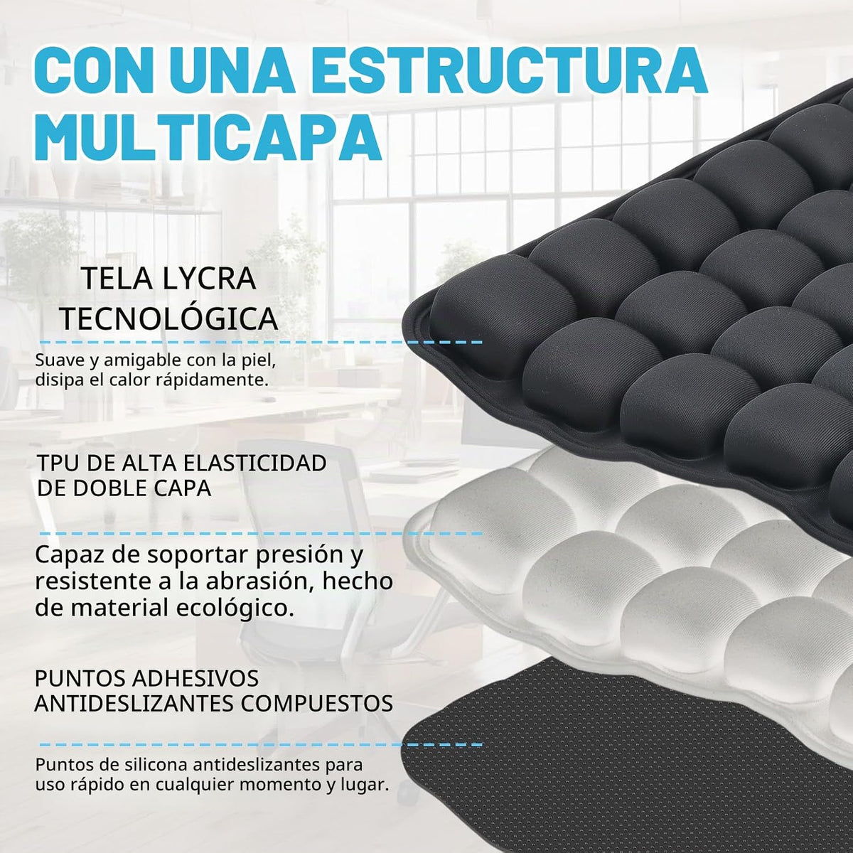 Vewxebo Sondor - Cojín de asiento de viaje para vuelos largos | Coj...