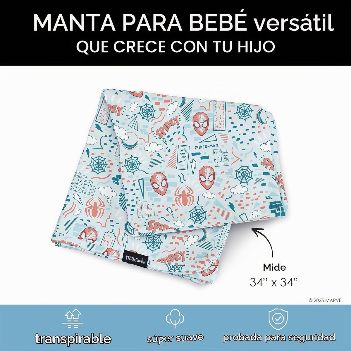 Milk Snob Disney - Manta para envolver (libro de dibujo de Spider-M...