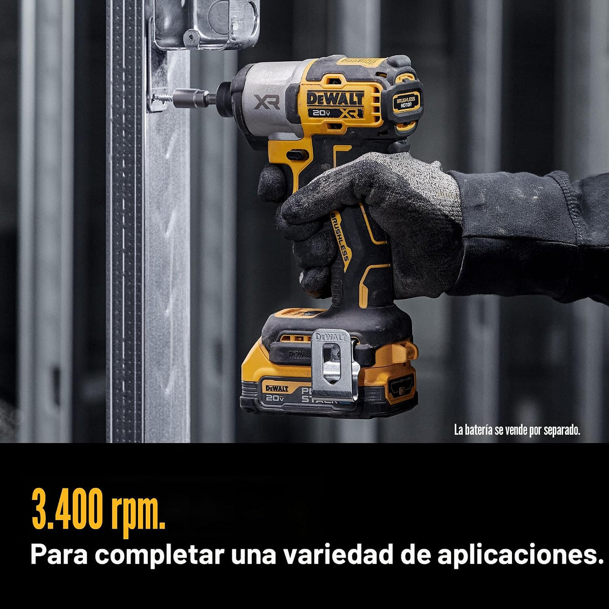 DEWALT Destornillador de impacto MAX XR de 20 V, par alto de 1\/4 p...