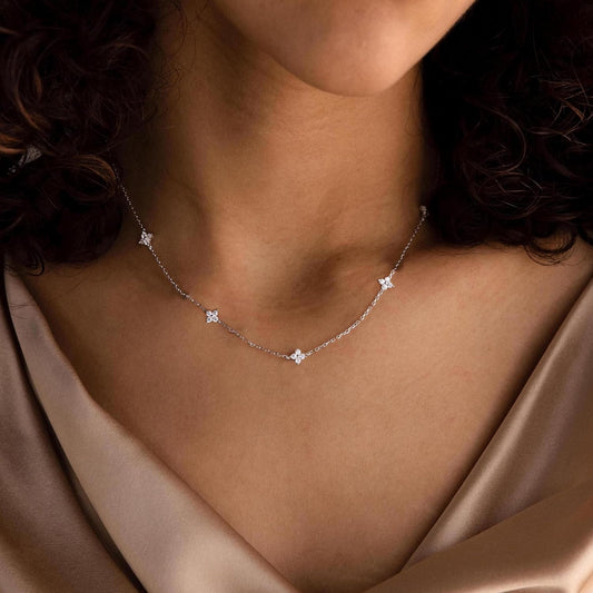 CUEZIY Delicados collares de plata y oro para mujer, lindo collar d...