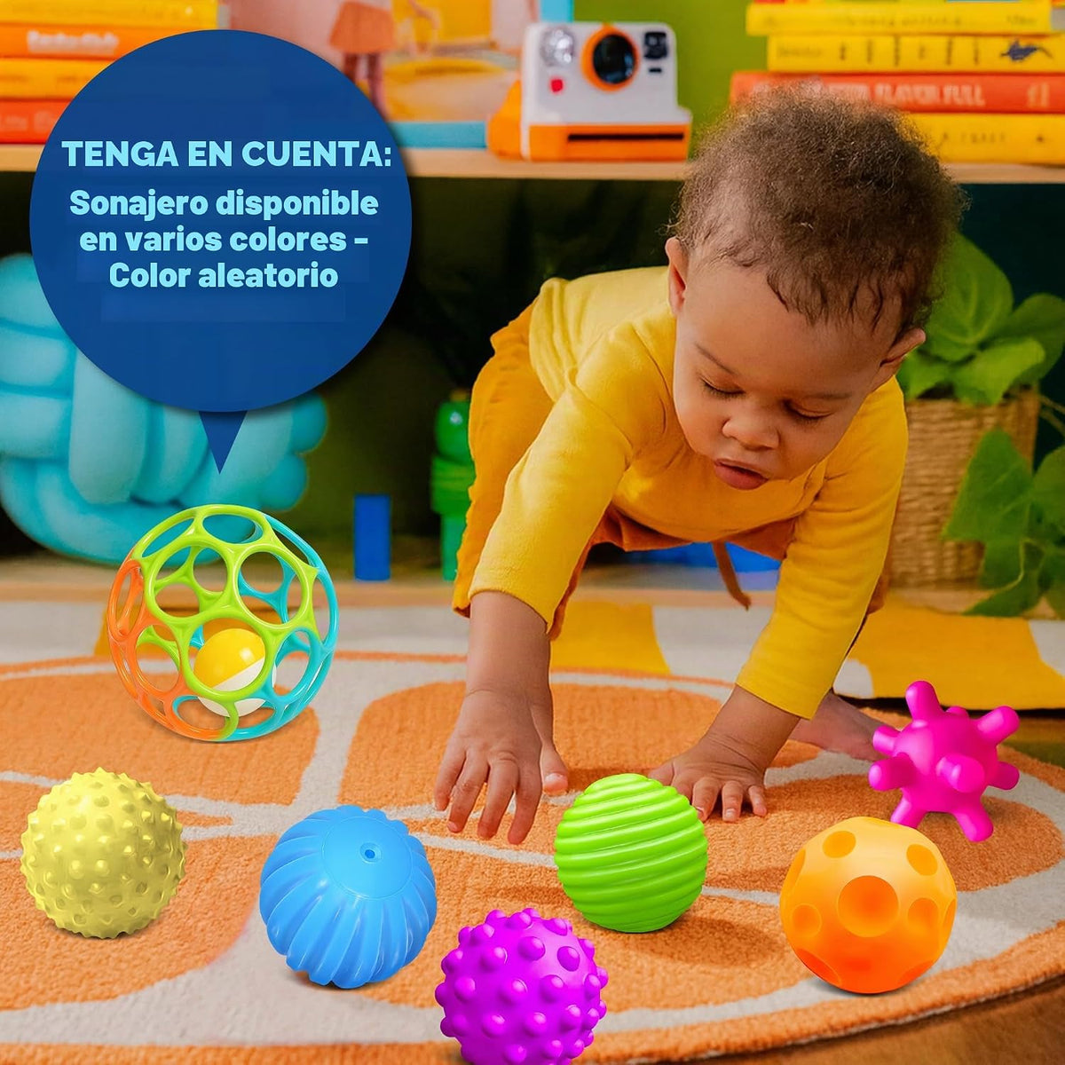 Pelotas sensoriales para niños pequeños de 1 a 3 años, juguetes sen...