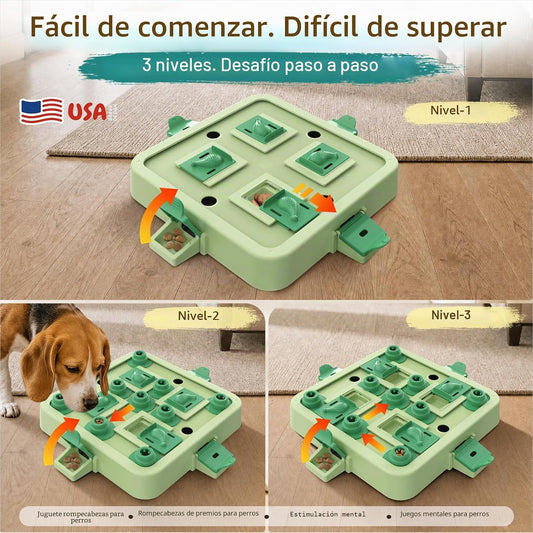 KADTC - Rompecabezas de ajedrez para perros de 3 niveles, estimulac...