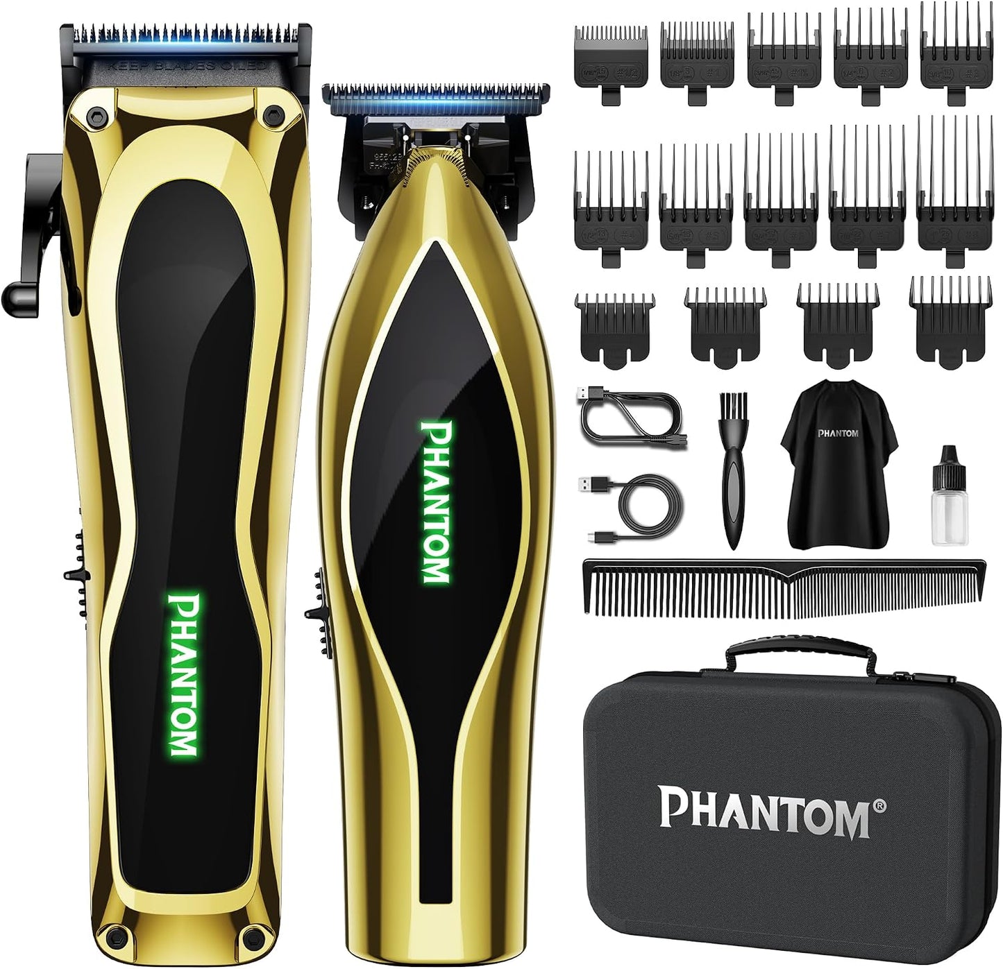 Phantom Cortadora de pelo profesional para hombres, juego de cortap...