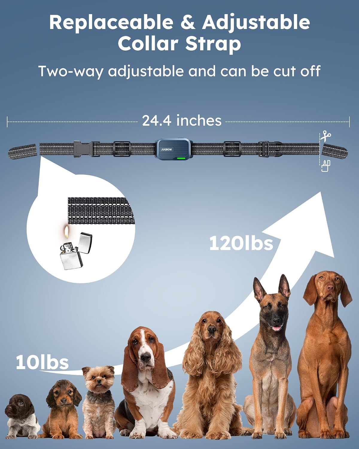 Jugbow Collar de choque para 2 perros, collar de entrenamiento de p...
