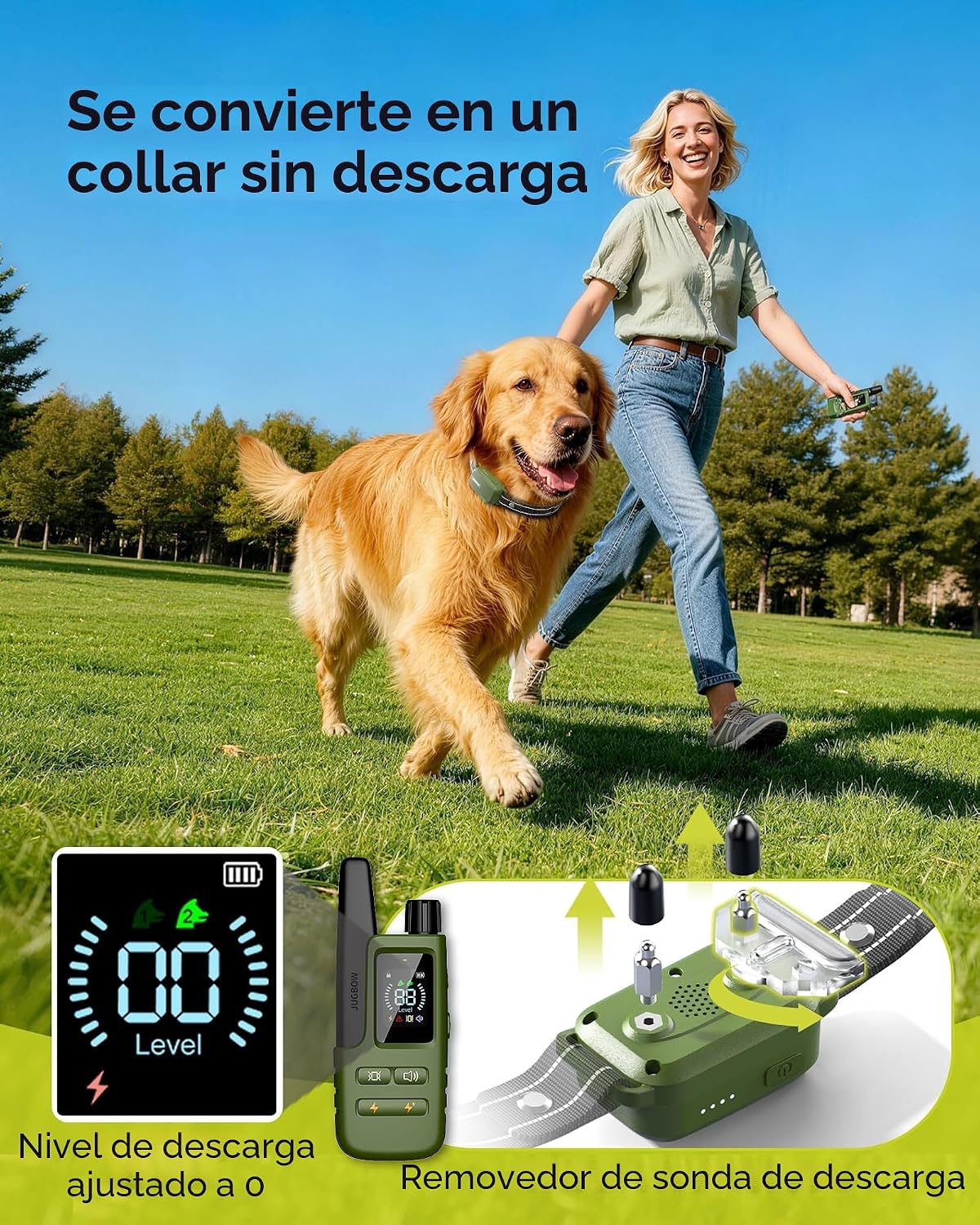 Collar de choque para 2 perros (10-120 libras) \u2013 Collar de ent...