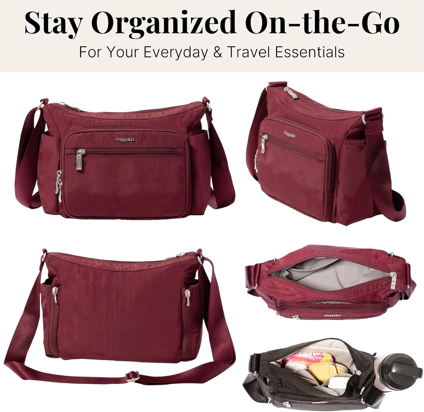 Baggallini Crosstown Hobo Crossbody