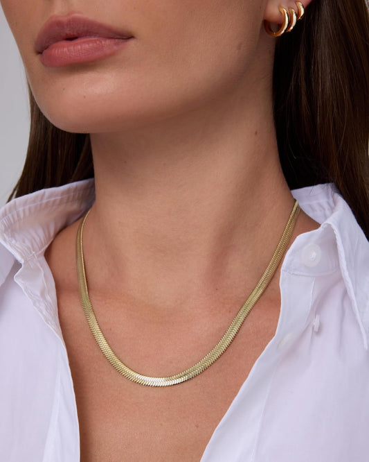 PAVOI Collar de cadena impermeable para mujer, chapado en oro de 14...