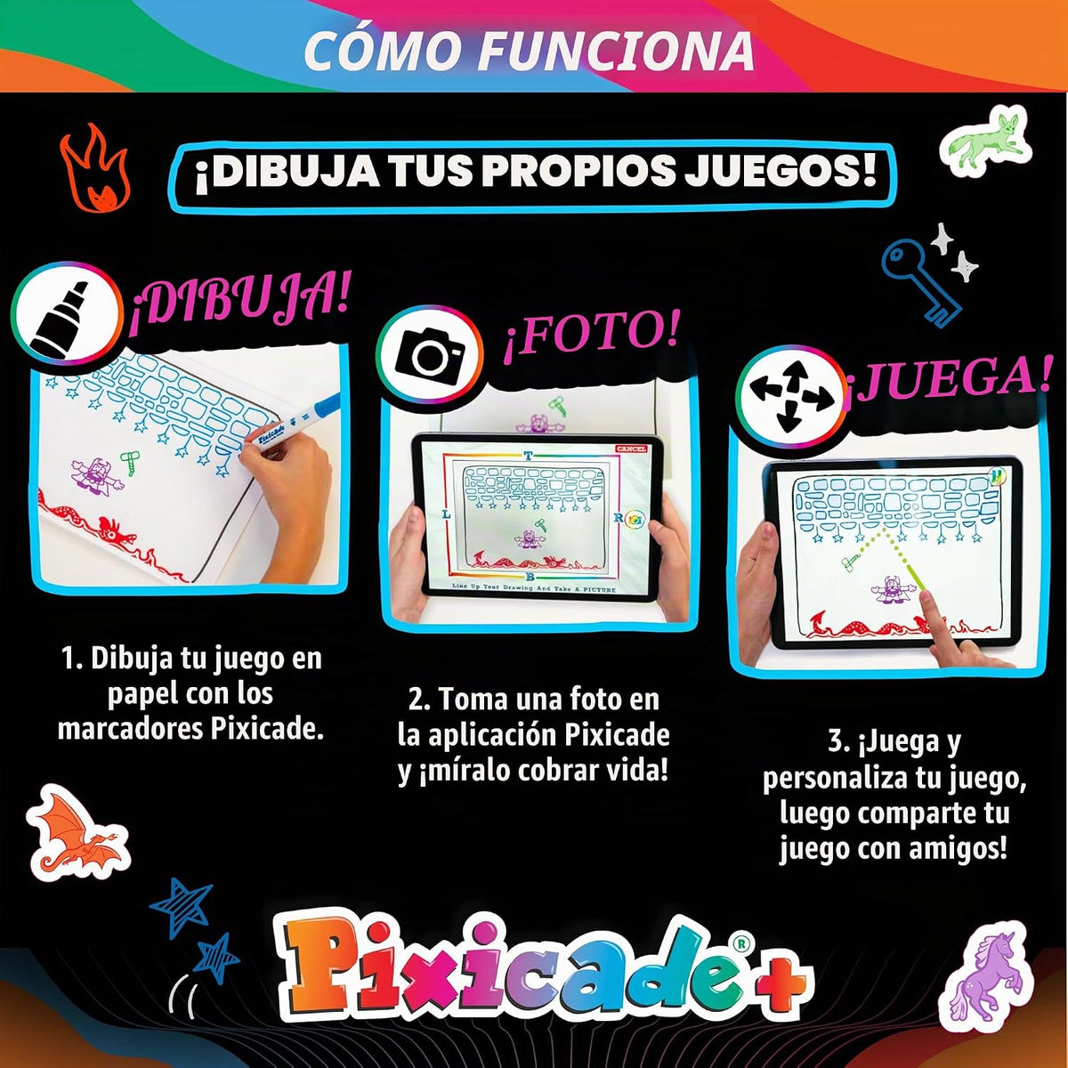 Abacus Brands Pixicade+ | ¡Convierte dibujos en videojuegos jugable...