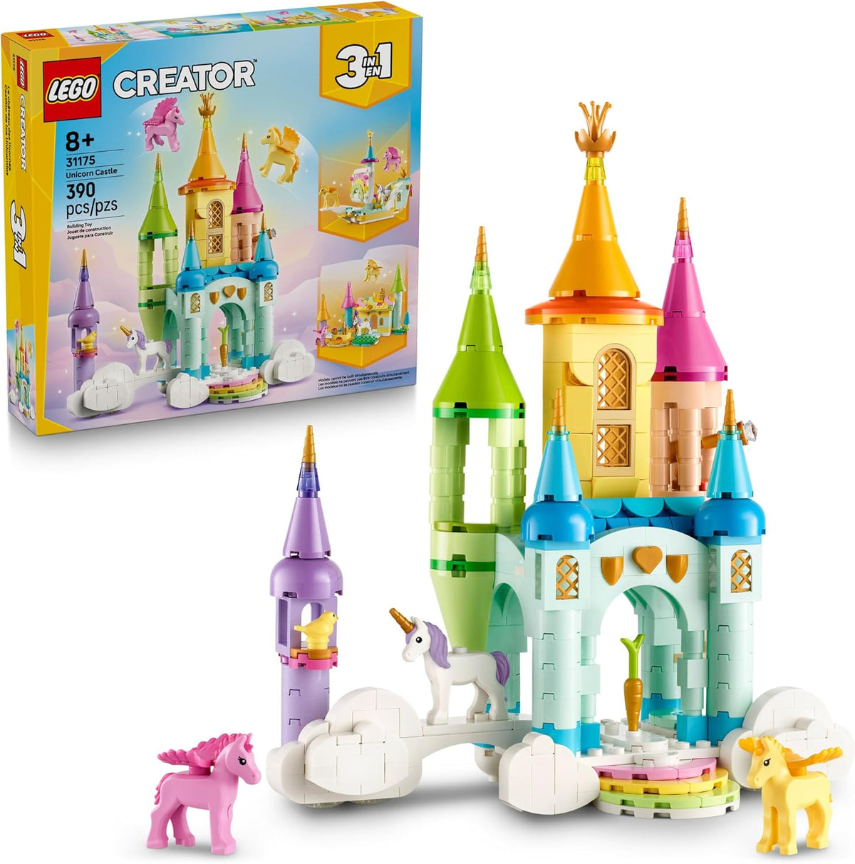 LEGO Creator 3 en 1 Castillo de Unicornio Juguete de Construcción p...