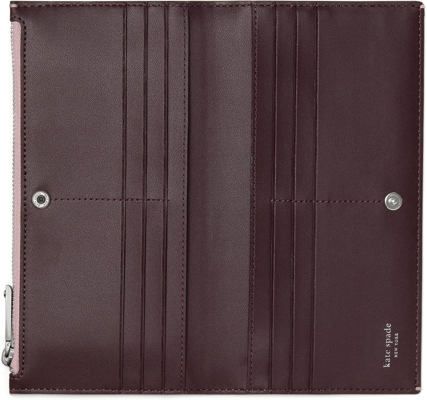 kate spade new york Billetera plegable grande de piel lisa clásica,...