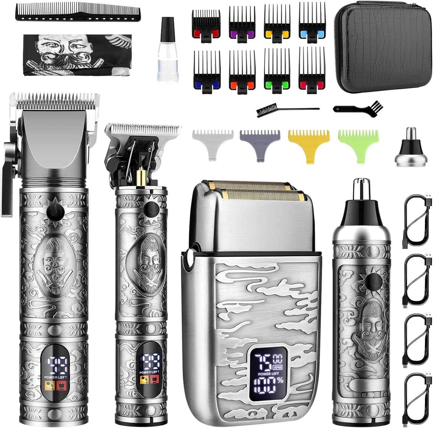 GSKY Cortadora de pelo profesional, recortadora de barba y kit de a...