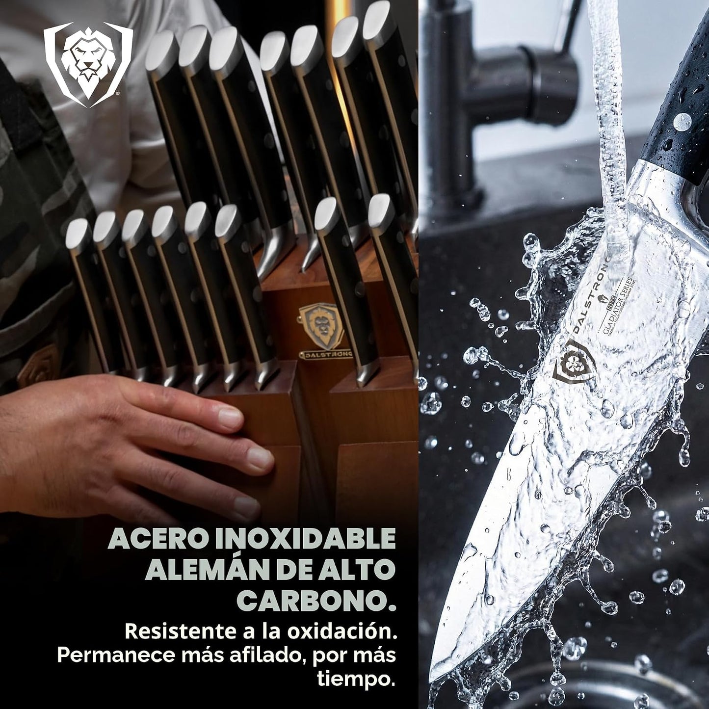 DALSTRONG Gladiator Series Elite - Juego de cuchillos de acero inox...