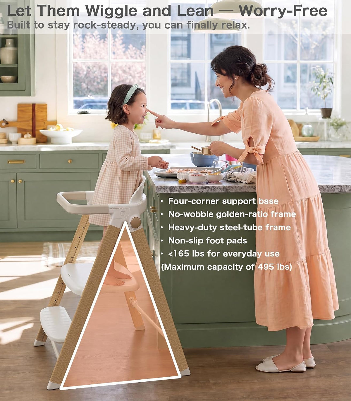 Silla alta convertible para bebé a torre para niños pequeños, trona...