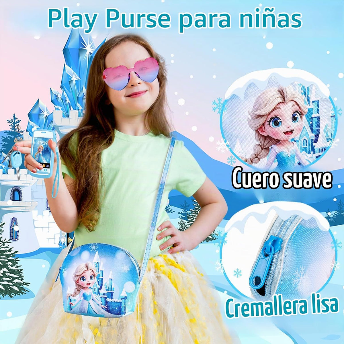 Bolsa de juguete para niñas pequeñas, bolsa de juguete con accesori...