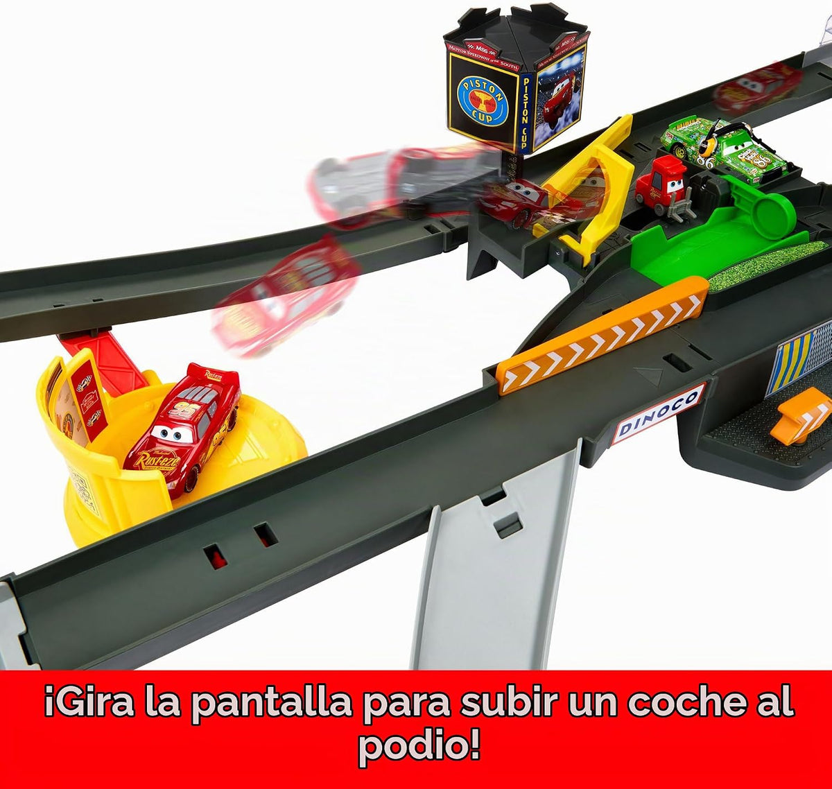 Mattel Disney y Pixar Cars Set de Pista, Pista de Carreras de Acció...