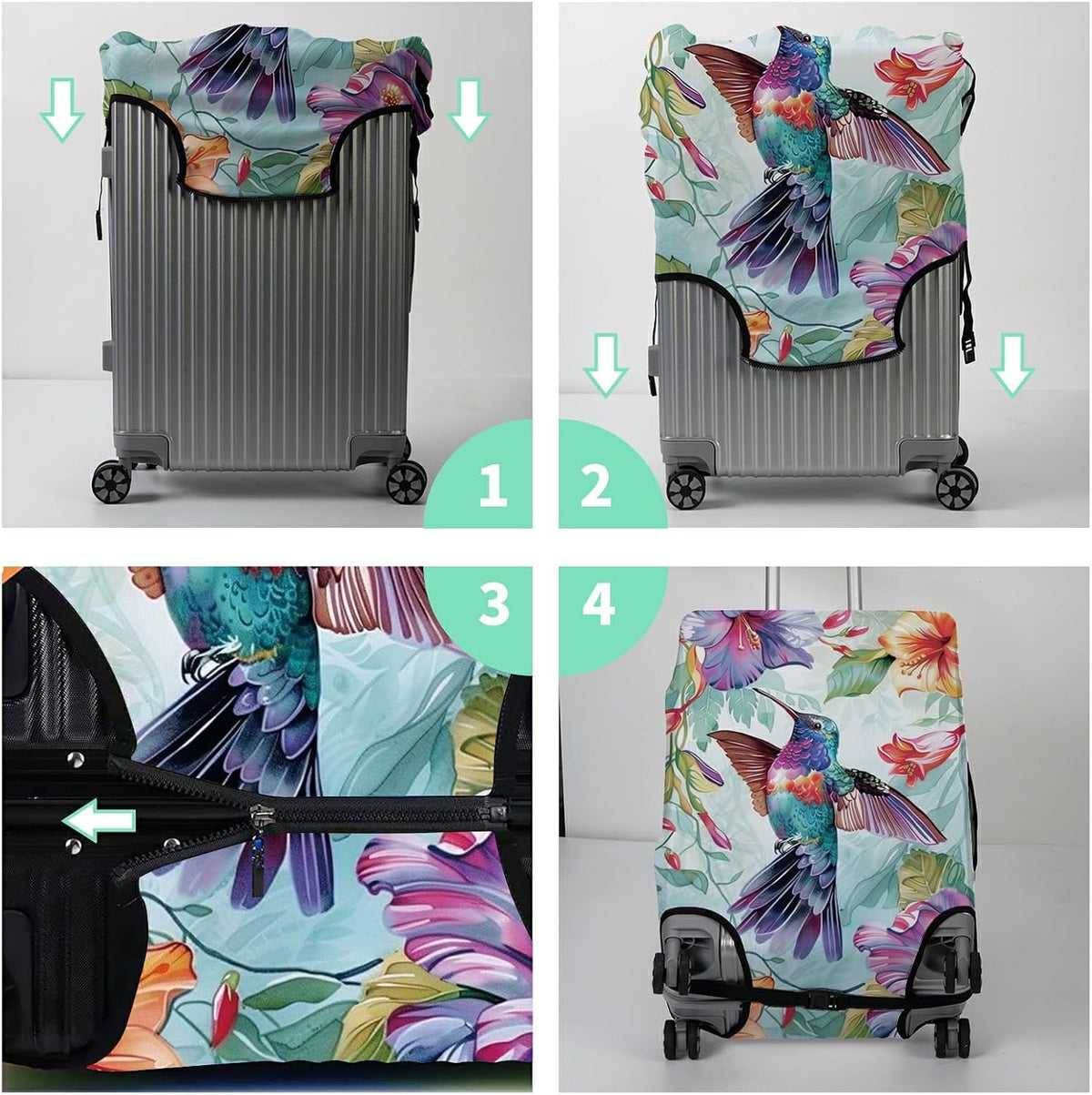 BWEGRHE Funda protectora de maleta más 1 etiqueta de equipaje adecu...