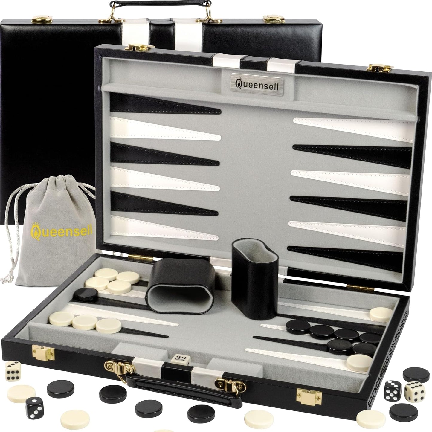 Juegos de backgammon para adultos \u2013 Juego de mesa de cuero PU...