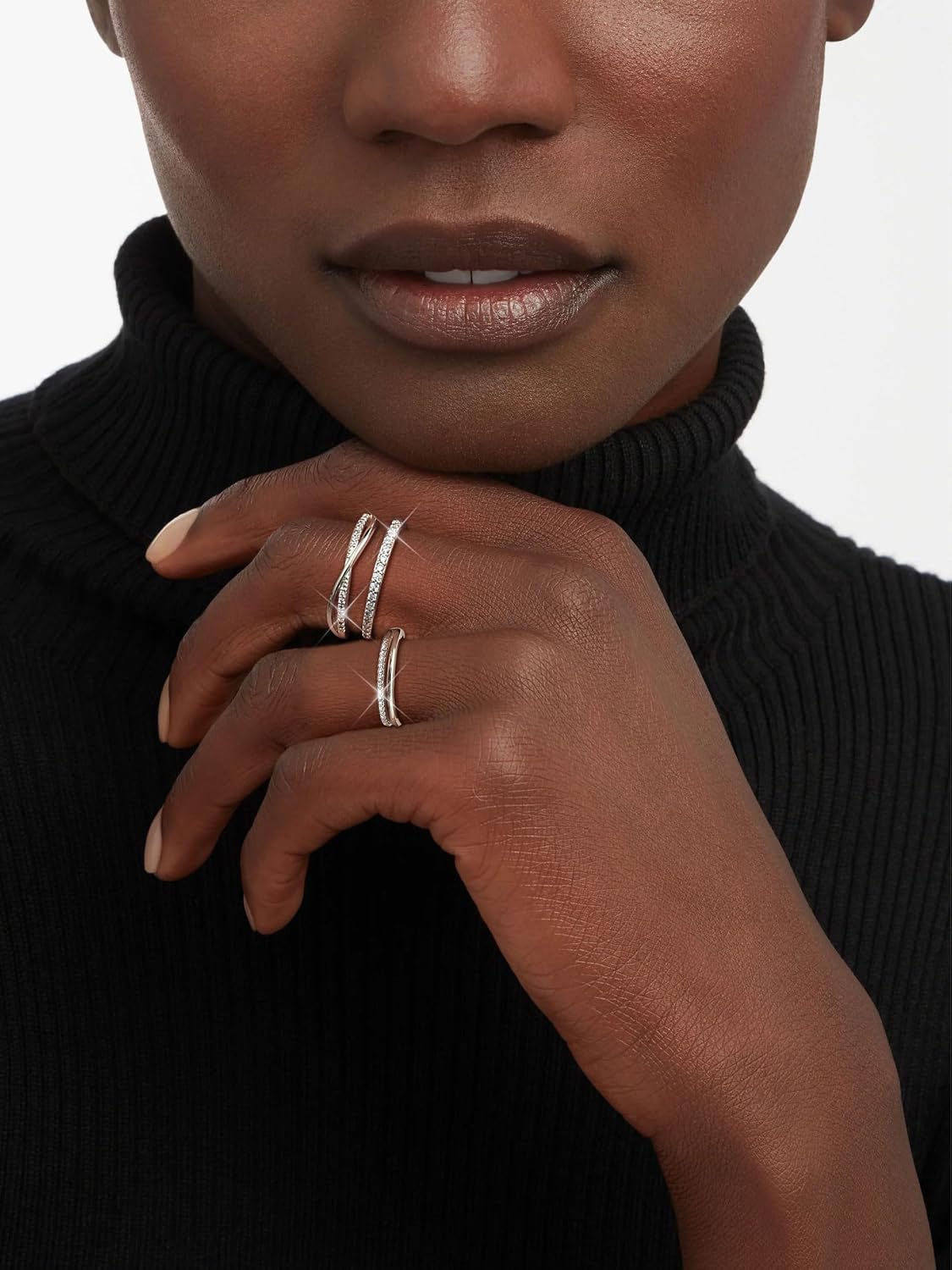 Anillos de oro apilables de Tungary para mujer, no se deslustran, a...