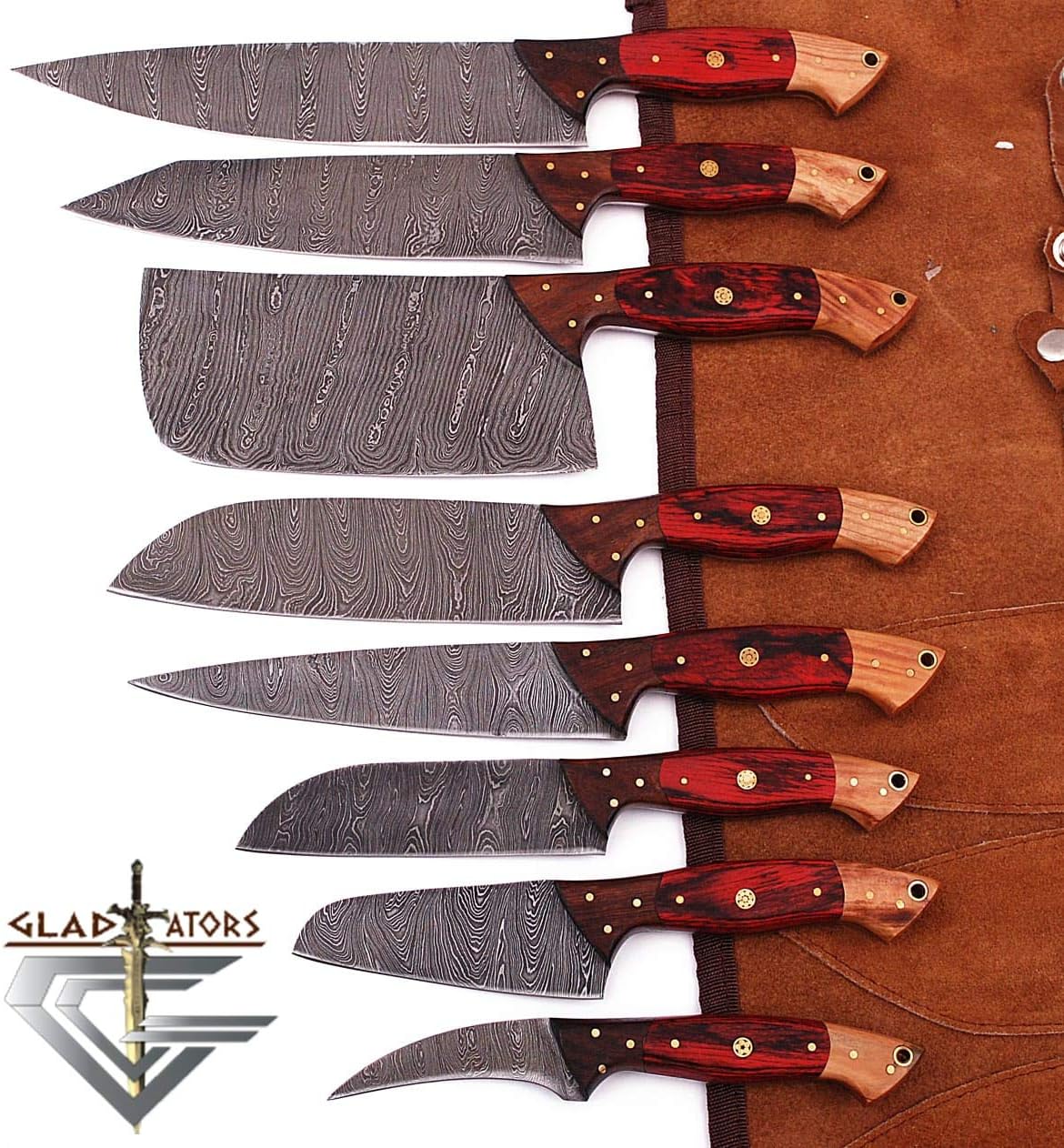 GladiatorsGuild G29RD - Cuchillos de cocina profesionales hechos a...