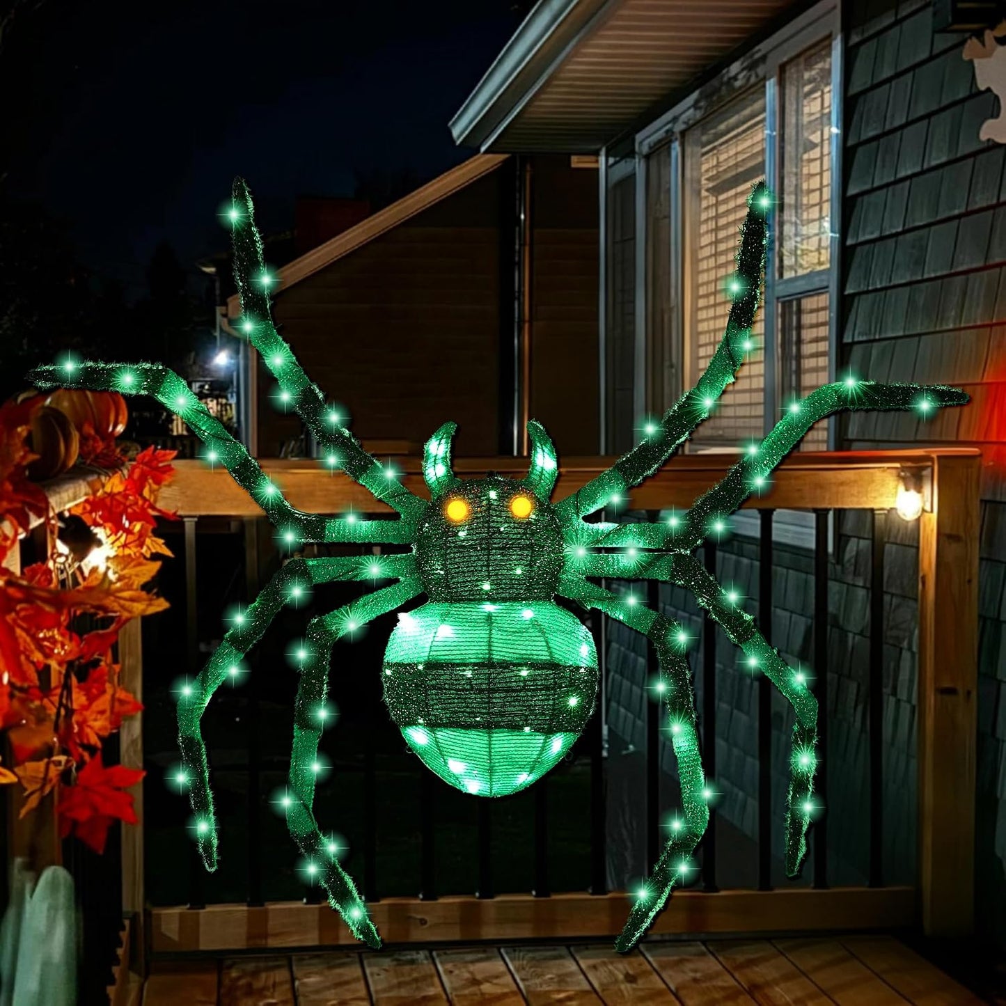 1 unidad: araña gigante de 4.6 pies, decoración de Halloween para e...