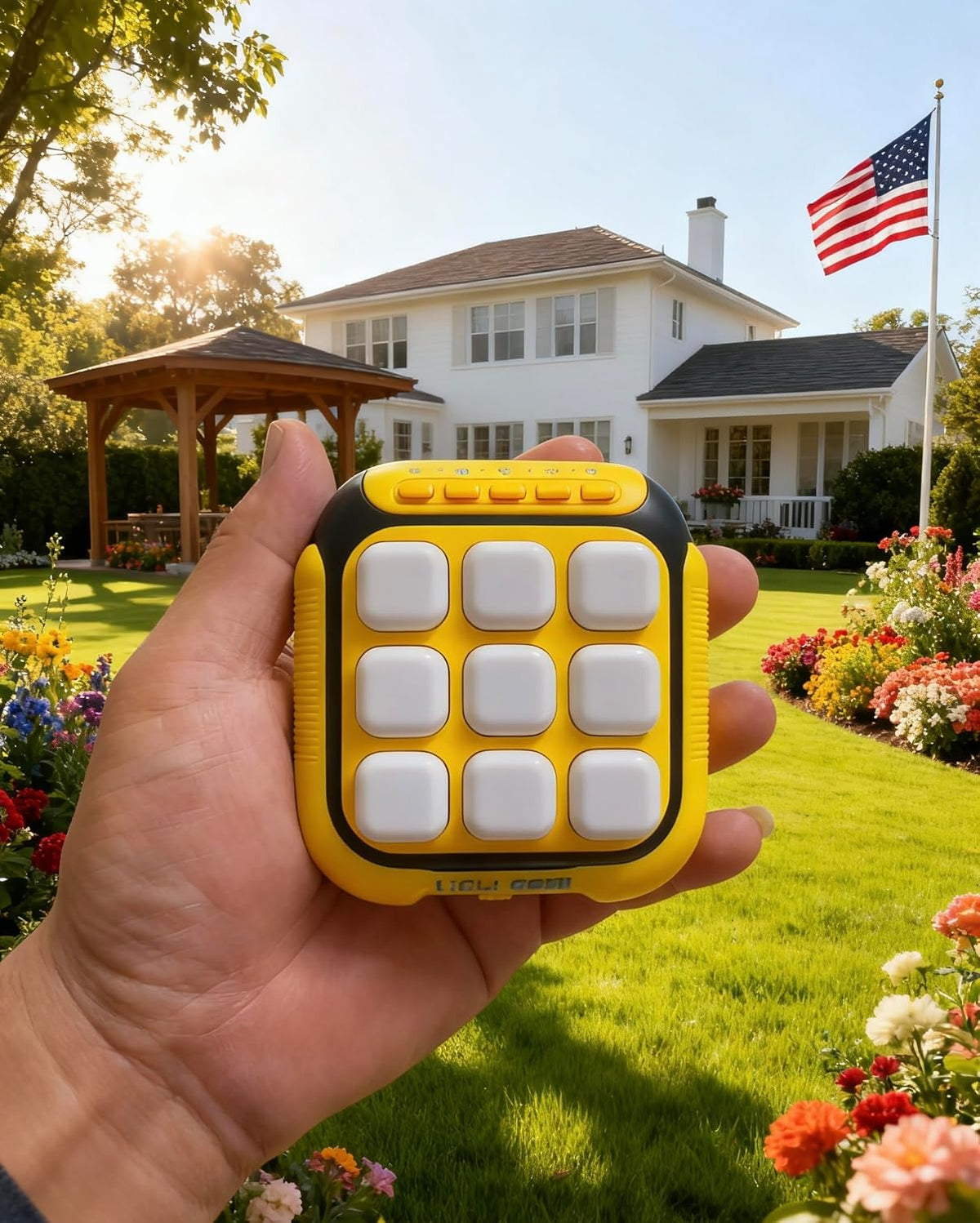 CIZOSYU Juego electrónico de mano Tic Tac Toe - Consola de rompecab...