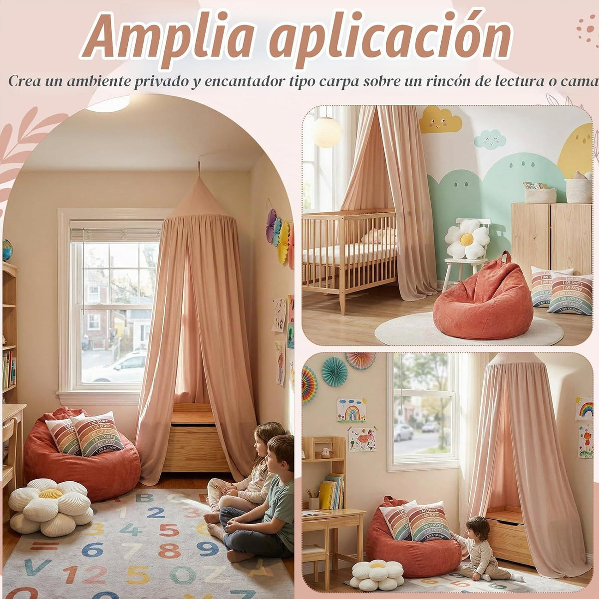 Juego de rincón de lectura para niños con tienda de campaña, funda...