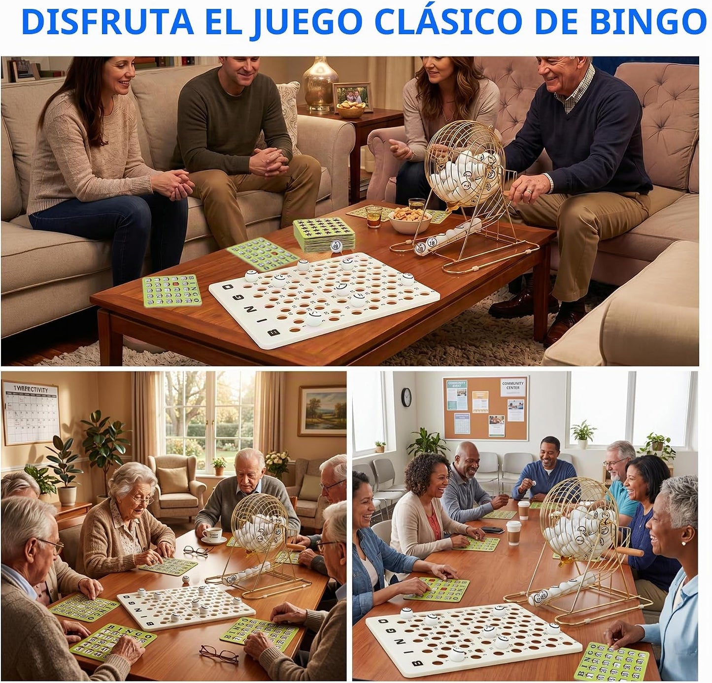 GSE - Juego de bingo profesional para adultos y grupos grandes, (ja...