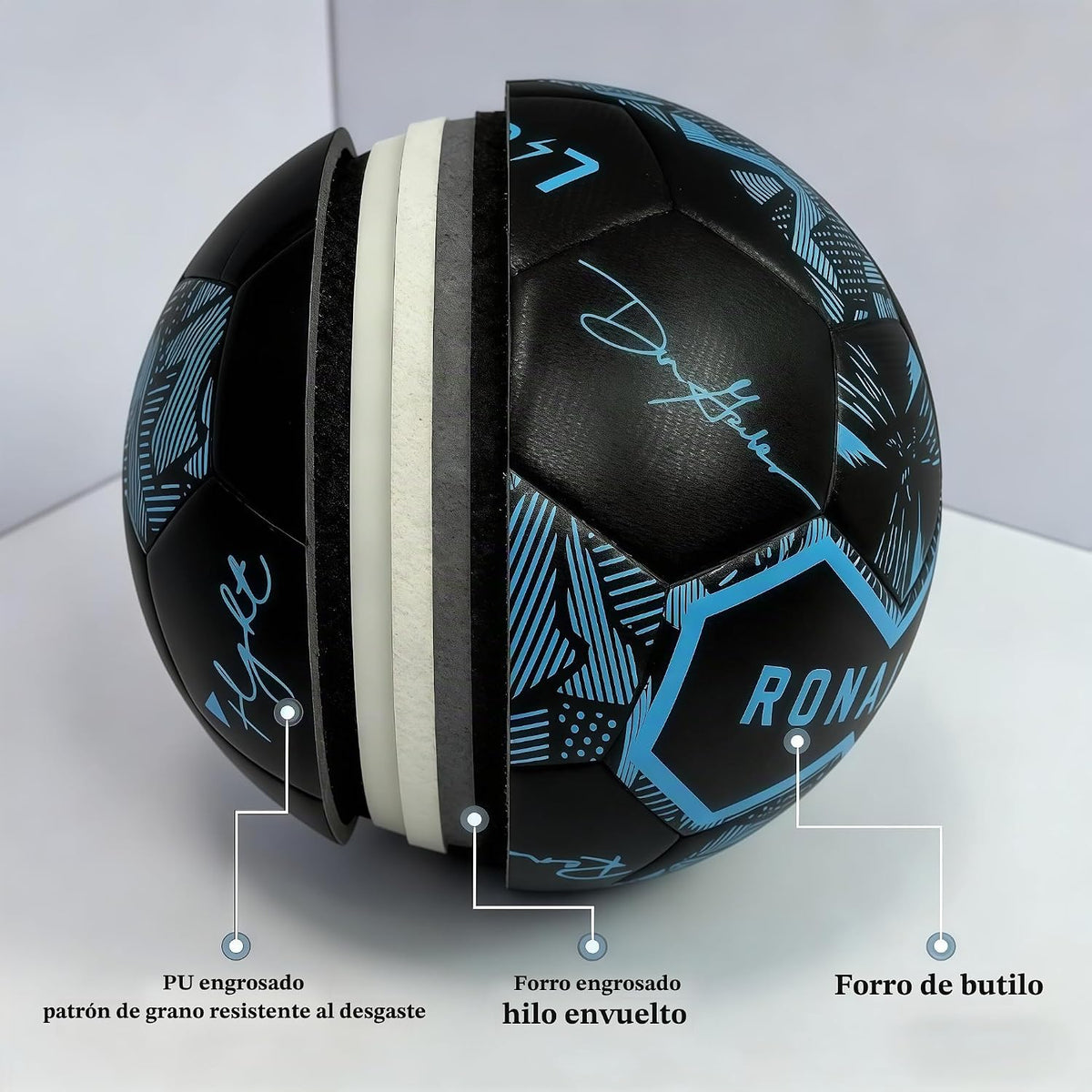 Balón de fútbol sin costuras tamaño 4\/5, termoadherido para entren...