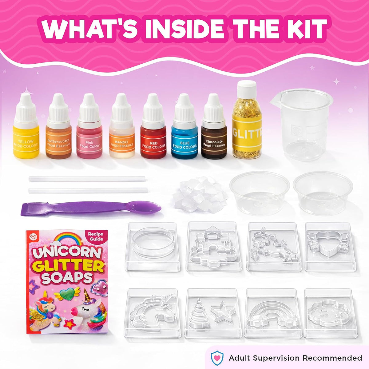 Doctor Jupiter Kit de fabricación de jabón con purpurina de unicorn...